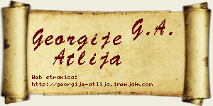 Georgije Atlija vizit kartica